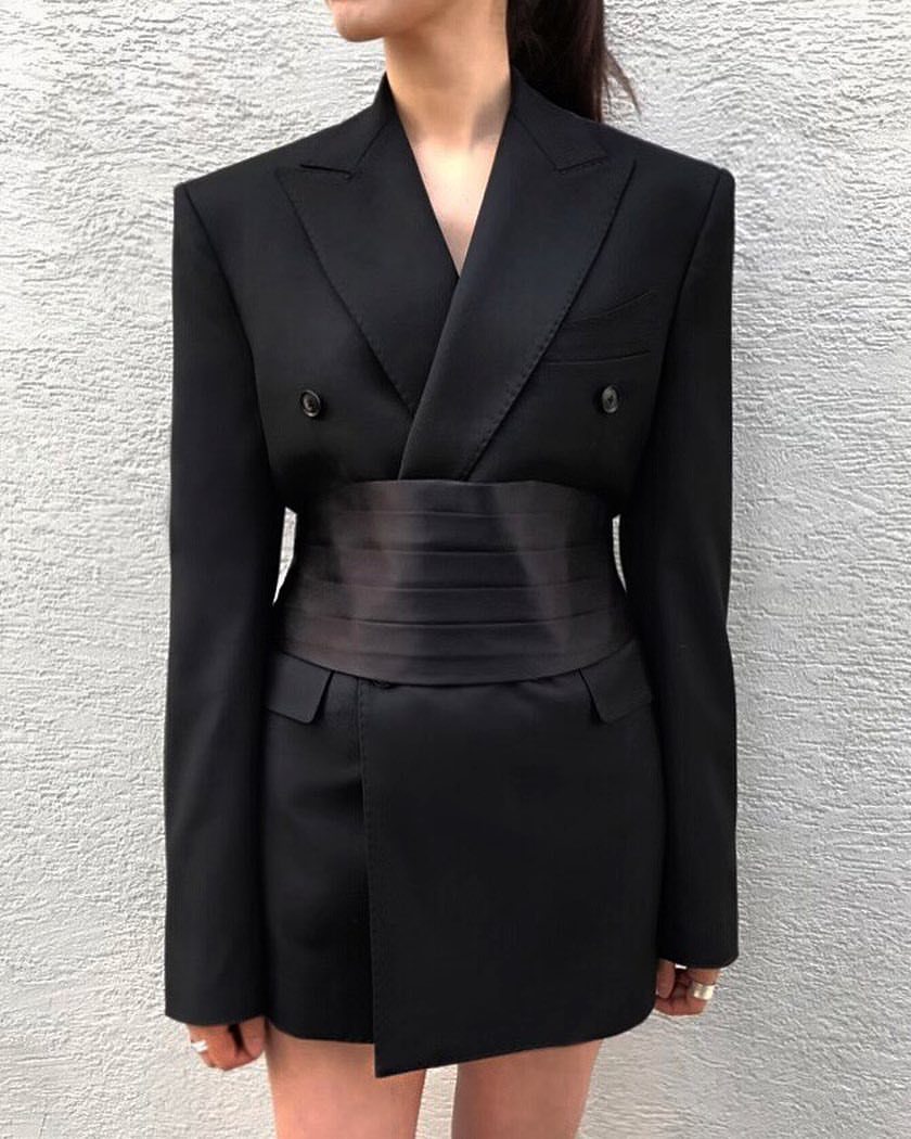 BLACK DOUBLE BREASTED JACKET