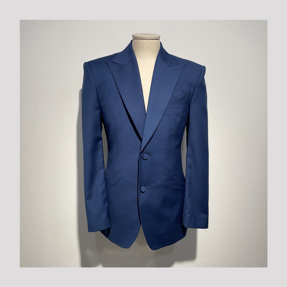 BLUE TWO-BUTTON JACKET