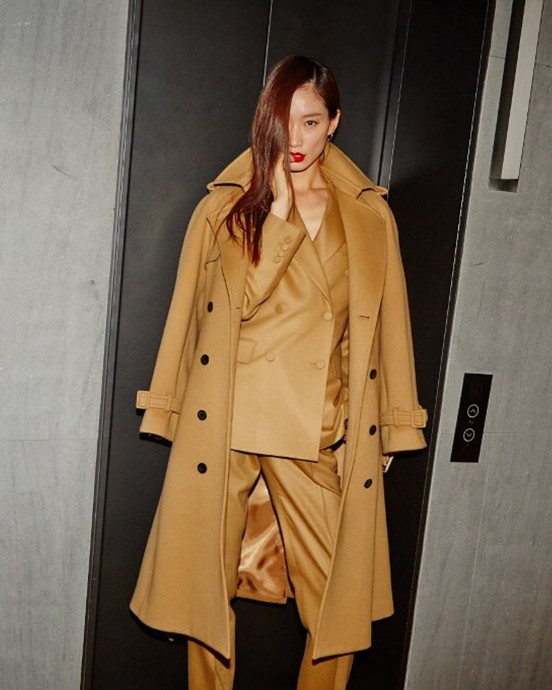 CAMEL CASHMERE TRENCH COAT